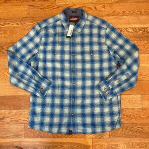 Alesbury Denali Doublecloth Regular Fit Plaid Button Up Long Sleeve M Short NWT